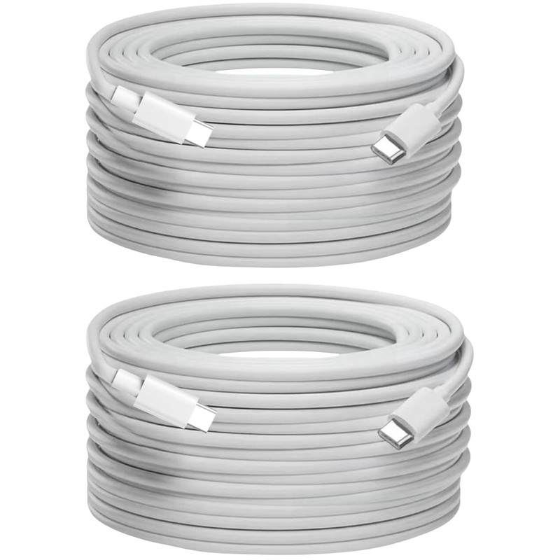 15FT USB C Cable 2 Pack, USB C to USB C Charging Cable 60W Fast Charge | 15FT Ex