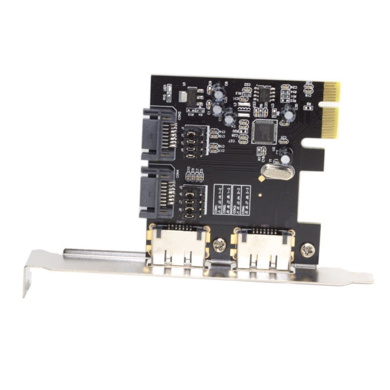 PCI-E 4x to 4 Ports SATA 3.0 ESATA SATA 3.0 6Gbps Expansion Card PCIE Adapter gallery