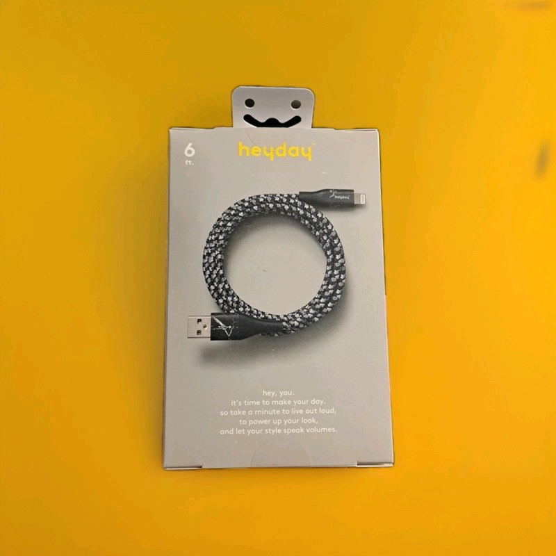 Two Pack Heyday 6 Ft. L To USB-A Charging Cable -black/white gallery