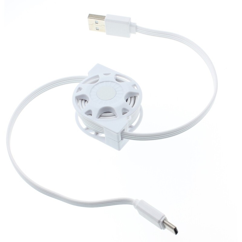 For Galaxy A03S/A04E/A05 Retractable USB Cable Type-C Charger Power Cord