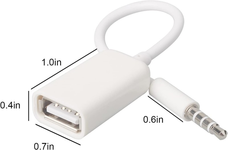 AUX to USB Adapter for Car Audio 35mm Male Jack to USB 20 Female Converter gallery