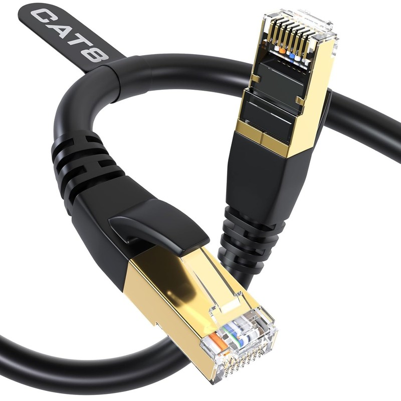 DbillionDa Cat 8 Ethernet Cable 40Gbps 2000MHz, 6FT Supports Cat7 Cat6 Cat5e