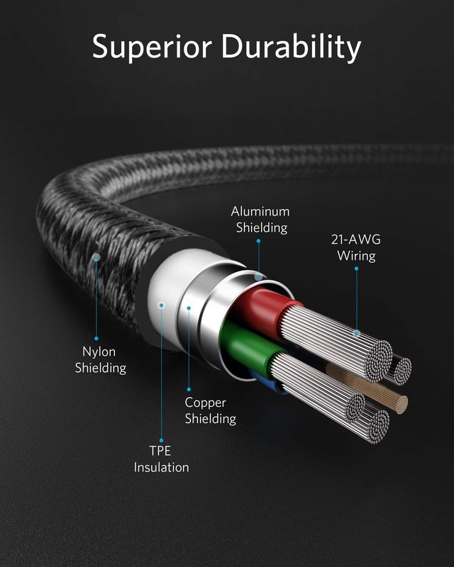 Anker New Nylon USB C to Lightning Cable, Apple MFi Certified for iPhone 14 Seri gallery