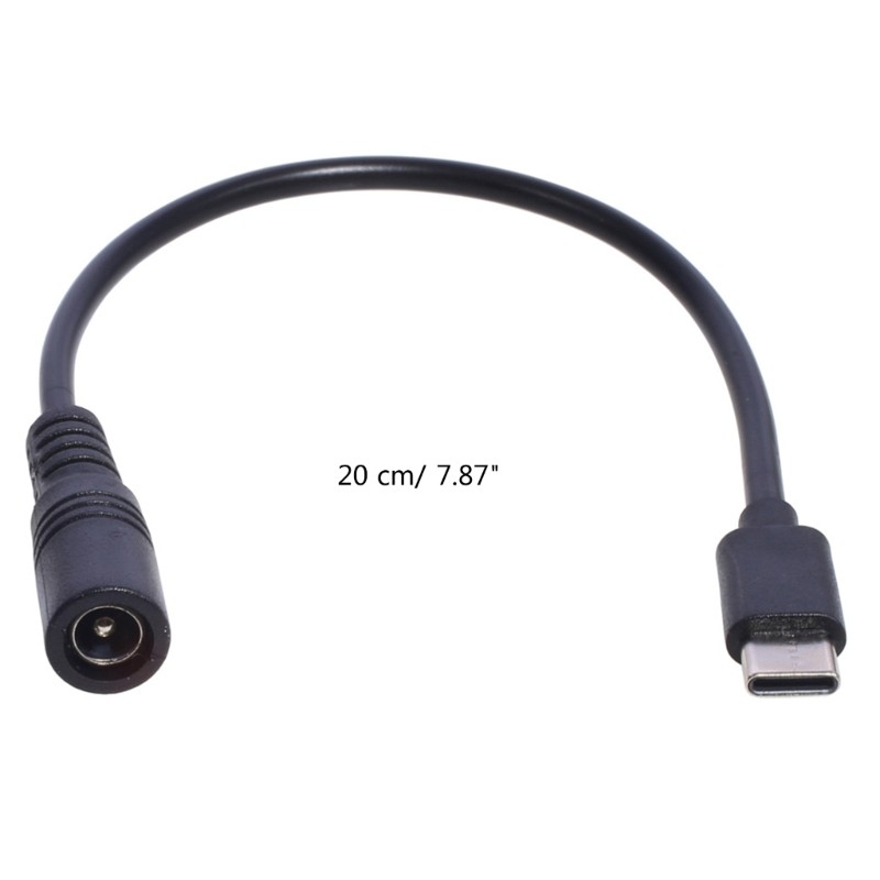 Type-C to DC Power Cable 5V DC 5.5 x 2.1mm Female to USB C Plug Charging Cable gallery