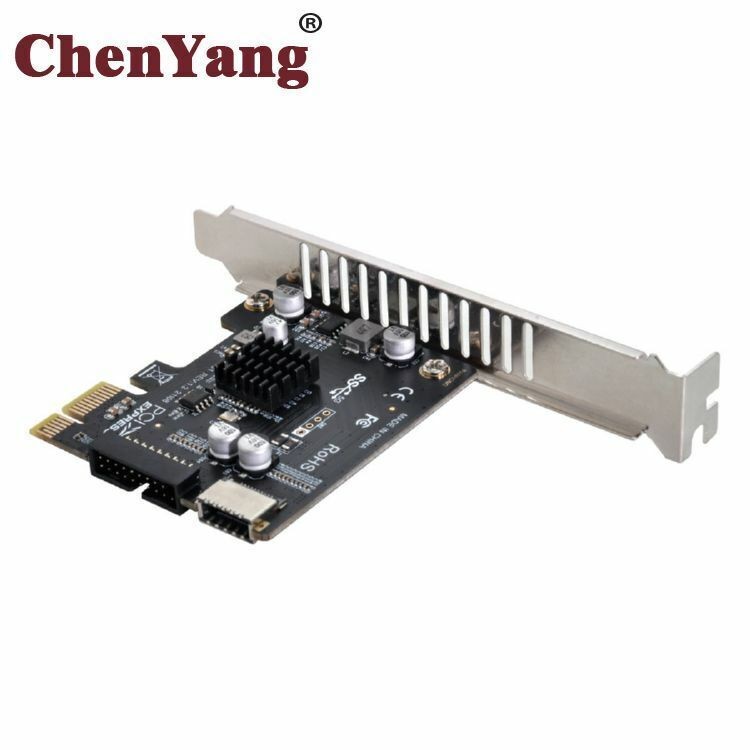 Chenyang USB 3.1 Front Panel Socket & USB 2.0 to PCI-E 1X Express Card Adapter