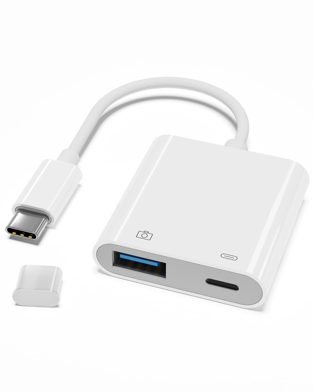 USB C to USB Camera Adapter with 30W Power Delivery Charging Port - Fast Data Tr gallery