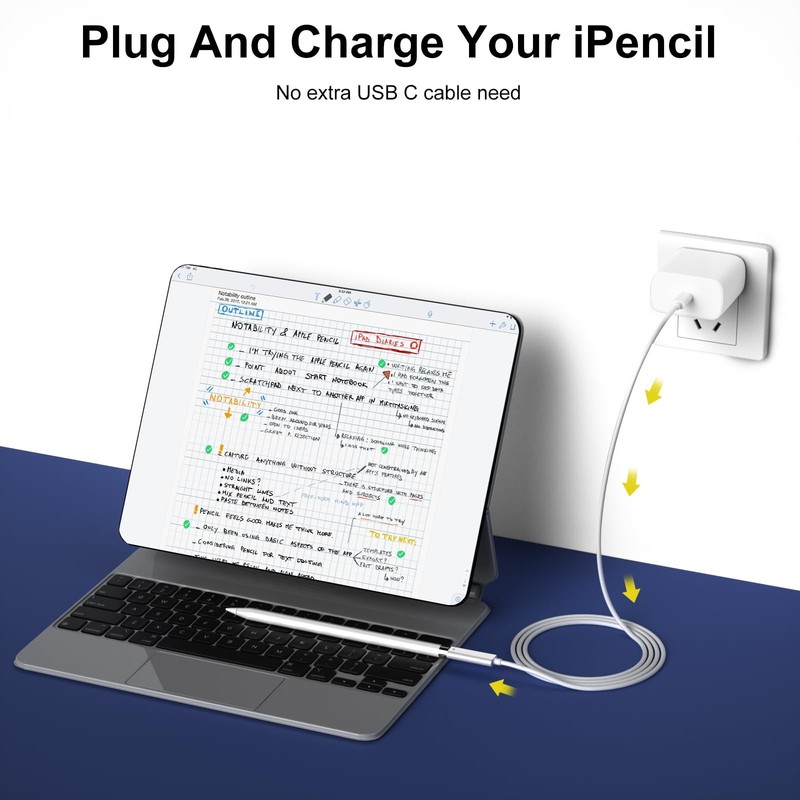 Pencil charging adapter cable usb type connector for tablet pen gallery