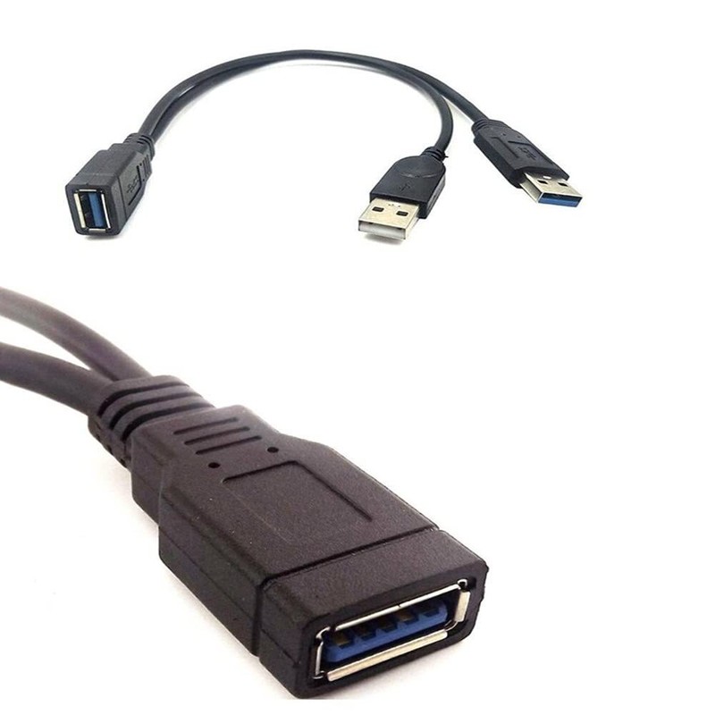 USB 3.0 A Female for Dual USB A Male Y Splitter Adapter Cable for Computer gallery