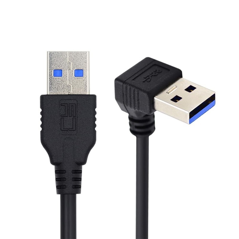 USB 3.0 Angled Type-A Male to Straight Male 5Gbps Data Cable 90 Degree 40cm
