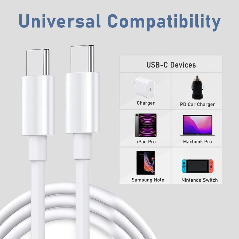 B2G1 USB C-USB C Cable 3A Charger Cord for Xiaomi Redmi Note 13/13 Pro/13 Ultra gallery