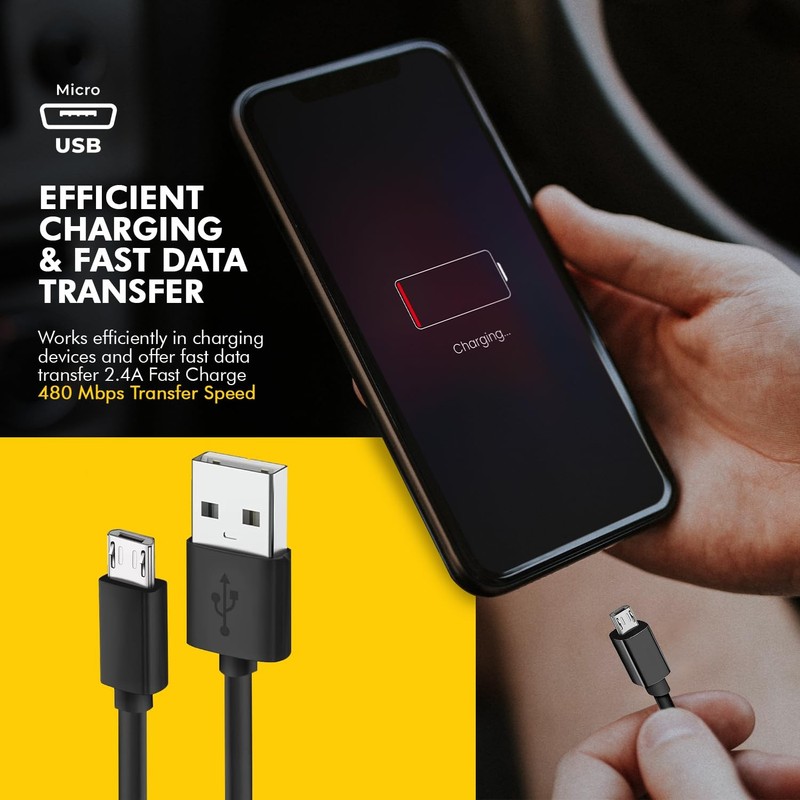 5-Pack 15ft Micro USB Cable Charger & Data Transfer Cord for Kindle Fire HD gallery