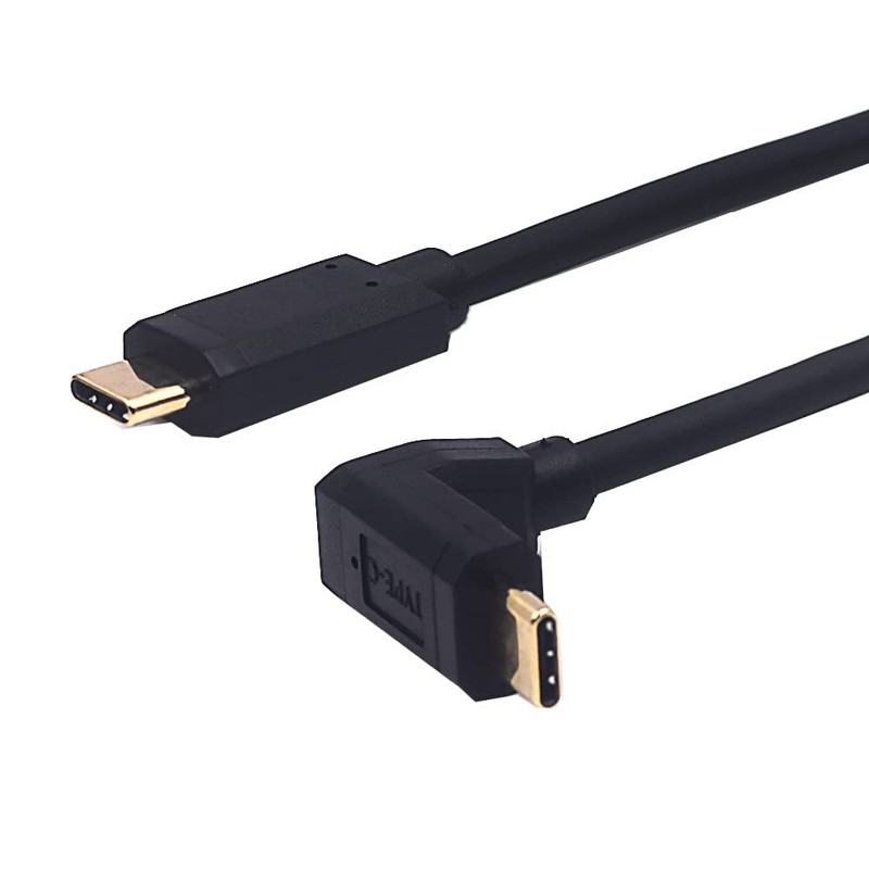 2FT USB 3.1 Type C Male Cable 3A 10Gbps 4K@60Hz Straight Up Down Angle gallery