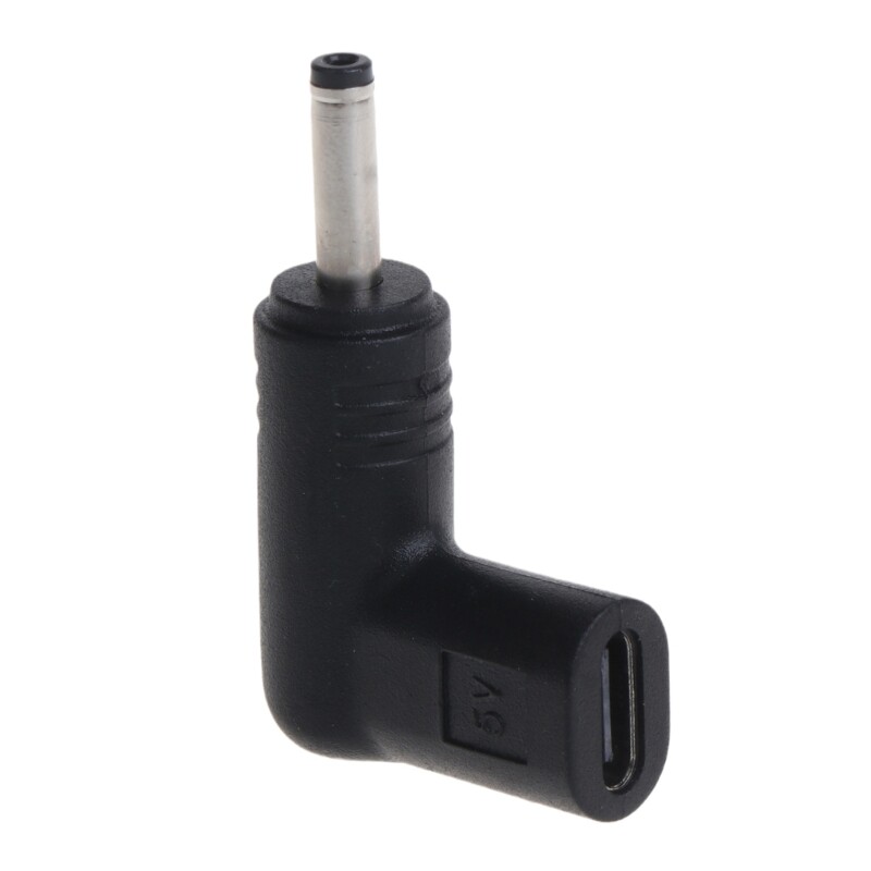 DC Power Adapter Type C Female to 3.5 x 1.35mm Male Plug Right Angled Connector