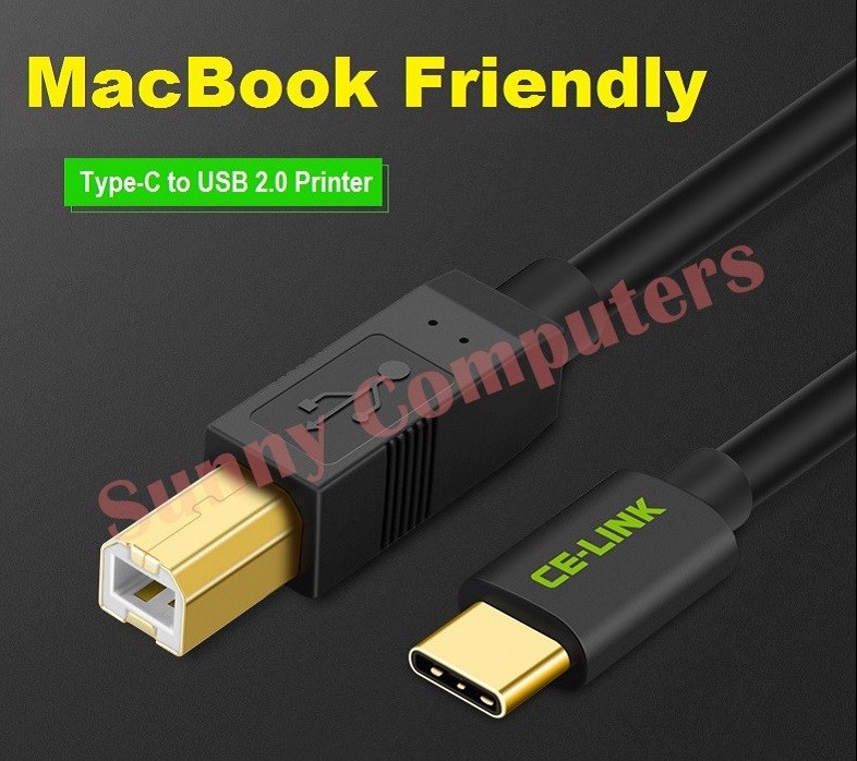 USB 3.1 Type-C to USB 2.0 Type-B M/M Cable 2M Printer Scanner PC Adapter Cord AU gallery