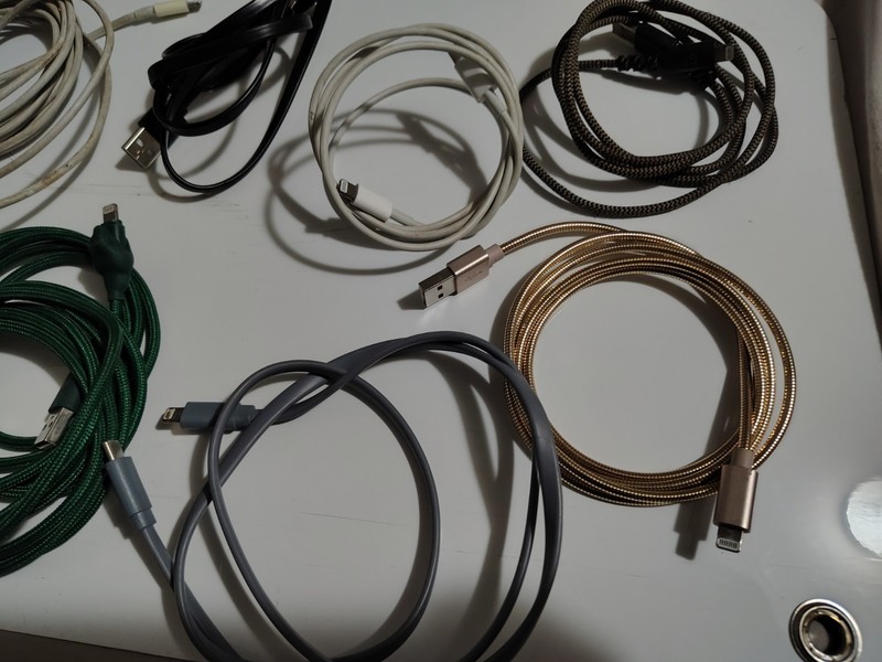 iPhone Chargers. Lot Of 8! Various Length, Color, Material & Brand. Gently Used gallery