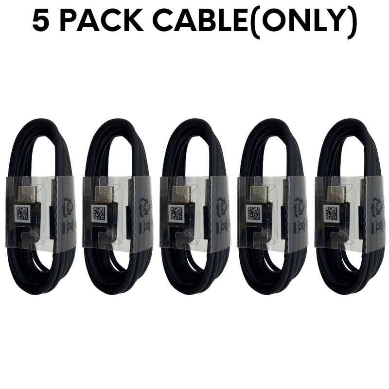 5PACK USB Type-C Cable Fast USB Wall Charger Adapter For Samsung s20 S21 Note 10