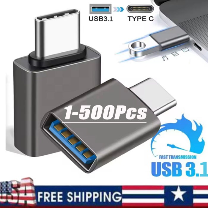 USB-C 3.1 Male to USB A Female Adapter Converter OTG Type C Android Phone Lot