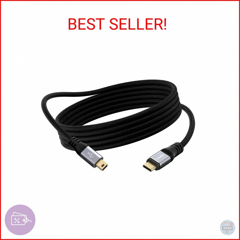USB C to Mini USB Cable 6FT, Type C to Mini B Fast Charging Cord Compatible with