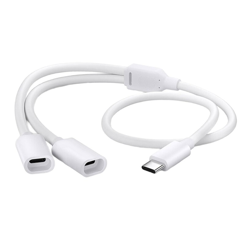 Outdoor Solar Panel Camera USB C Splitter Charging Cable for Security Systems…