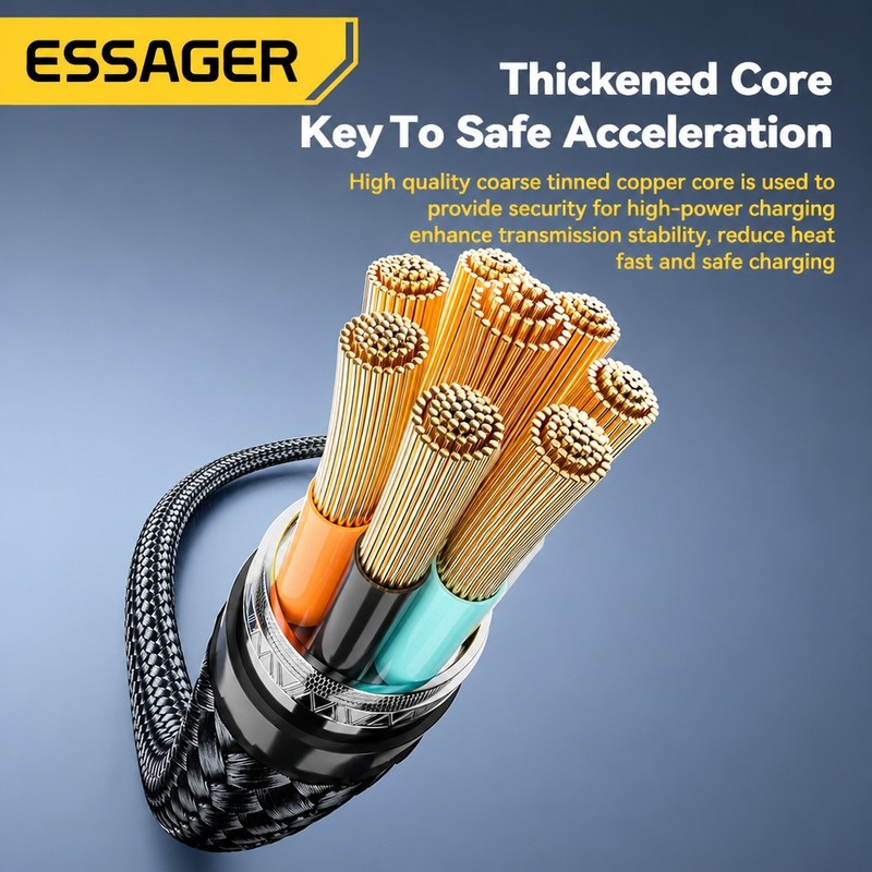 USB C Cable Essager 240W 100W PD 3.1 Fast Charging MacBook iPhone Samsung PC gallery