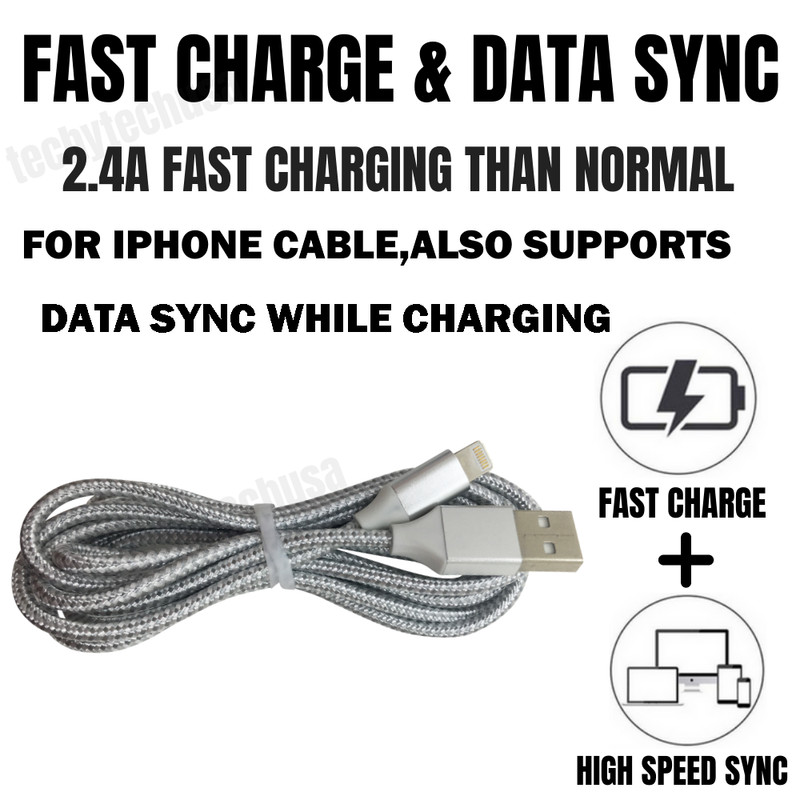 3 Pack USB Fast Charging Cord Charger Cable 10Ft For iPhone 11 XR 8 7 Plus iPad gallery