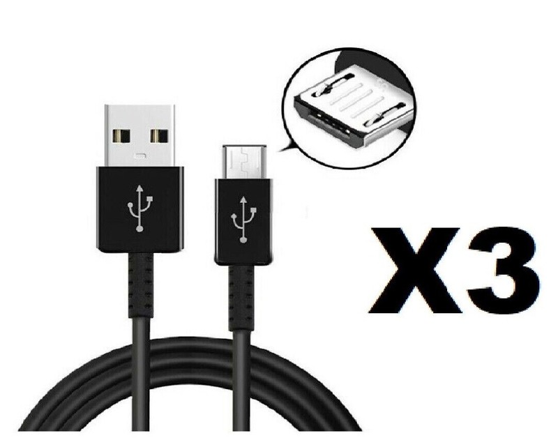 3 X Rapid Charge Micro USB Charging Data Cable For Samsung,LG,HTC Android Phones