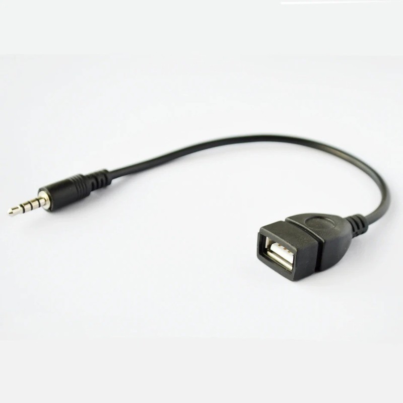 Audio AUX Jack 3.5mm Male to USB 2.0 Type A Female OTG Converter Adapter Cable gallery