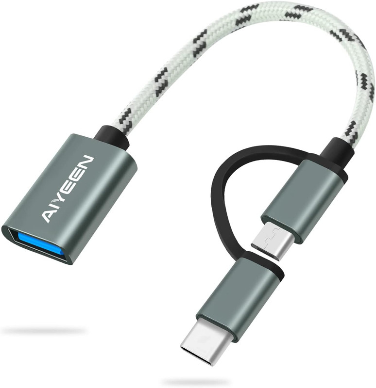 Usb-C/Micro to USB Adapter, 2-In-1 USB 3.0, OTG Adapter Cable, Compatible with M gallery