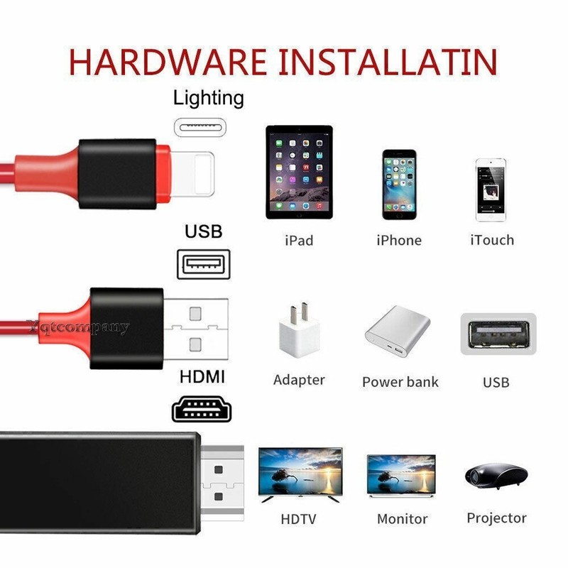 HDMI Cord for iphone 12 13 14 to TV,1080P Digital AV Cable HDTV TV Cable Adapter gallery