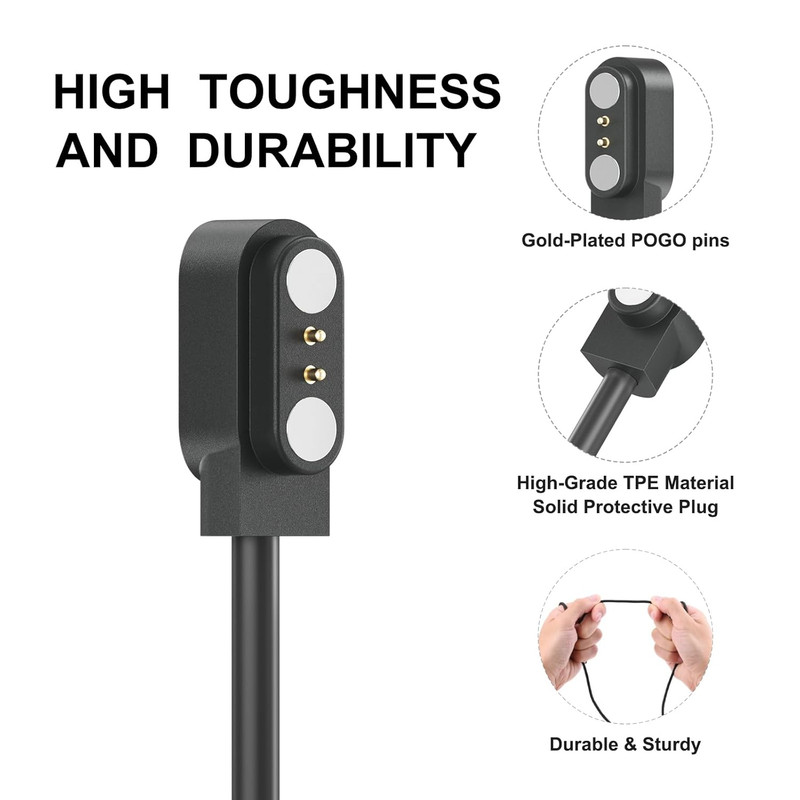 2 Pack Veryfit Smartwatch Charger Cable, Magnetic USB Charging Cable for Veryfit gallery