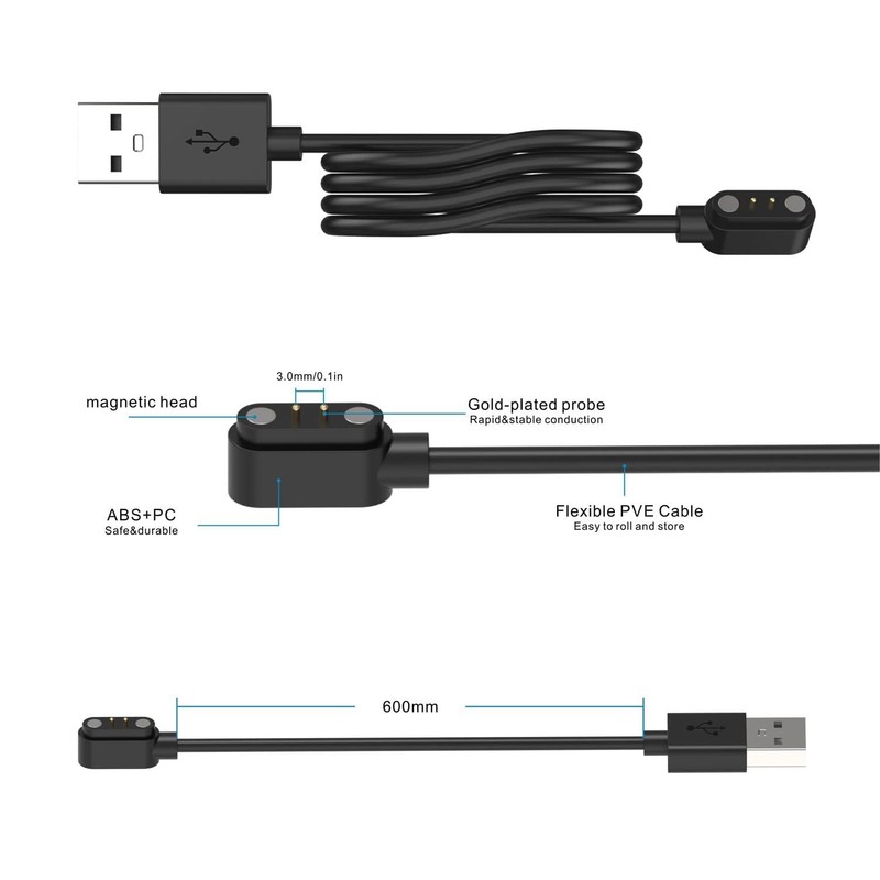 USB Magnetic Charging Cable for VeryFitPro ID208 GTX20 IDW13-28 Smartwatch gallery