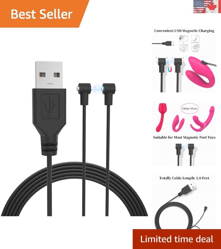 Universal Magnetic USB Charging Cord – 2.8ft for Massagers & Electronics