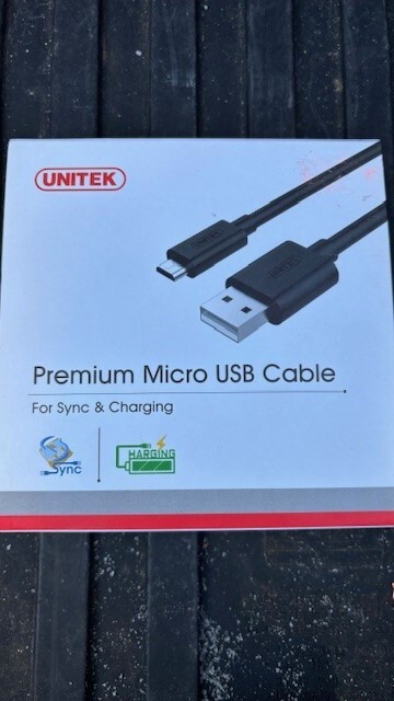 NEW! Unitek premium micro usb cable includes set of two cables