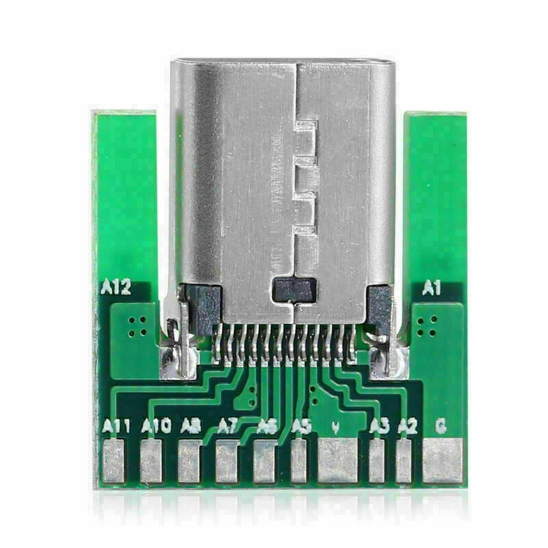 USB-C DIY 24pin USB 3.1 Type C Female Socket Connector SMT type with PC Board gallery