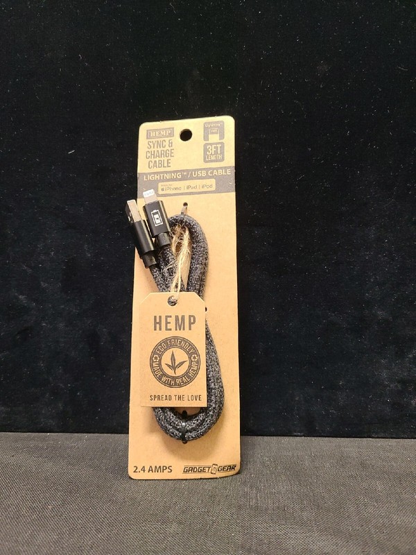 3FT Hemp Rope 8-Pin usb cable 2.4 AMPS