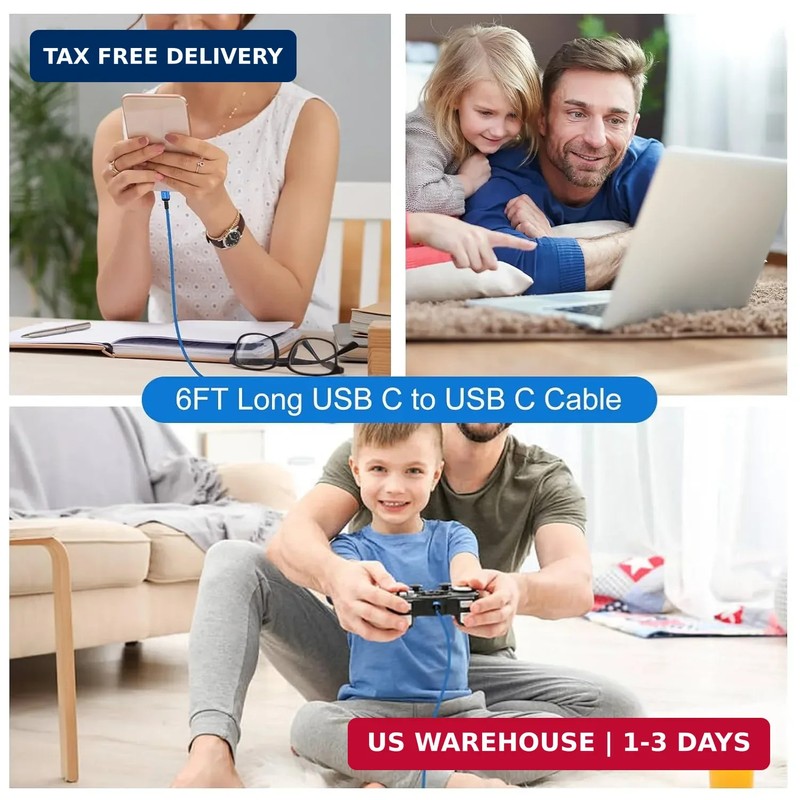 240W Samsung Charger Cable Super Fast USBC Charging Cord, 6FT 2Pack USB C to USB gallery