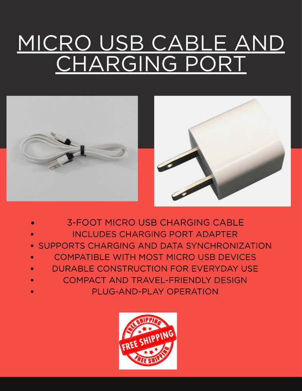 MICRO USB CABLE AND PORT