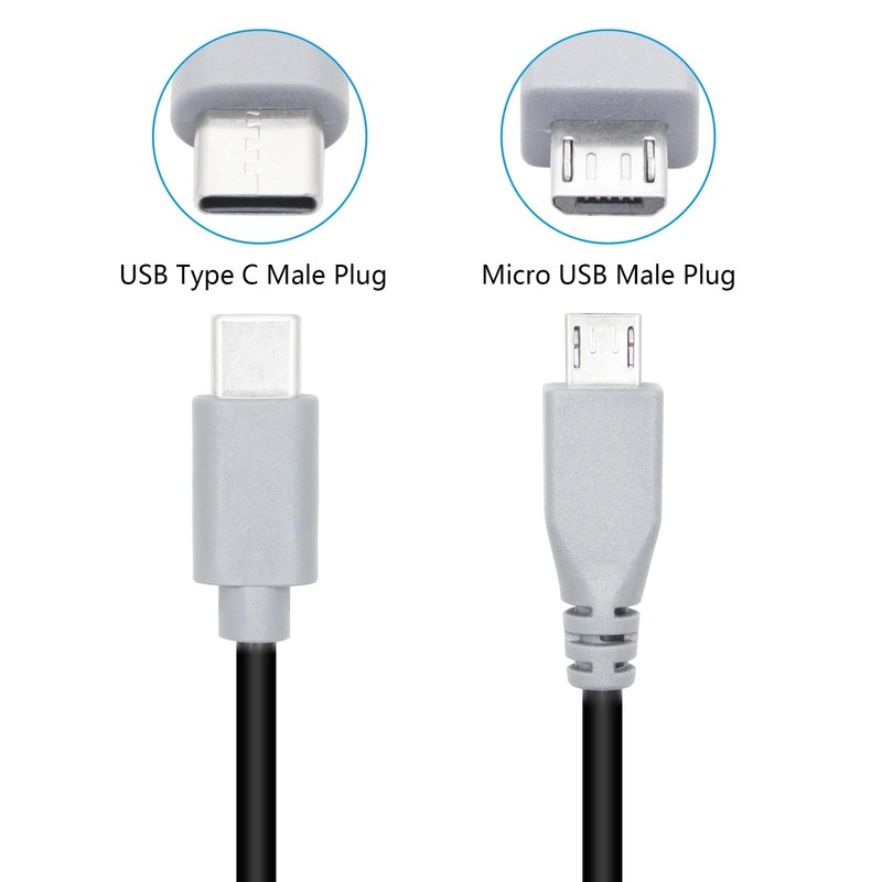 3 PCS 10 Inch USB C To Micro USB Cable OTG Charging Data Sync Converter gallery