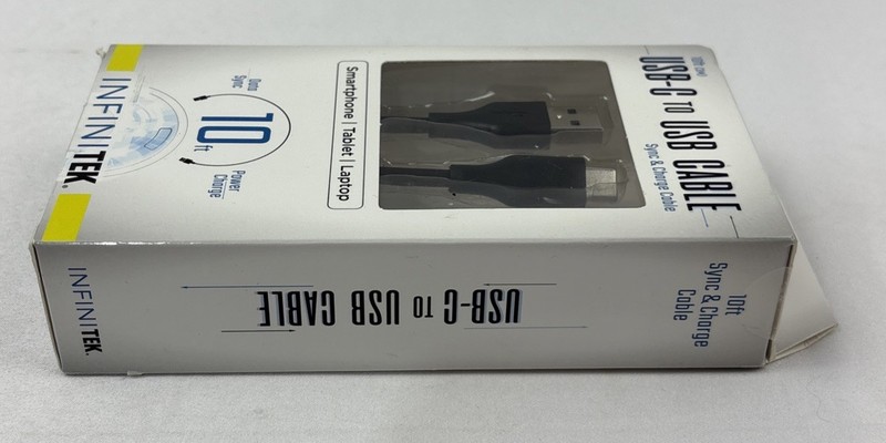 Infinitek 10ft USB-C To USB Cable Sync & Charging Black 810016094128. New gallery