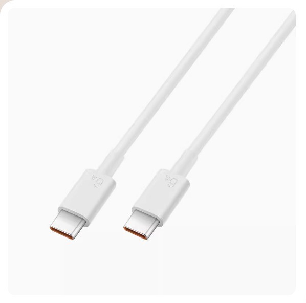 For Huawei 6A Data Cable USB Type-C to USB Type-C Smart Chip Cable 1m Line
