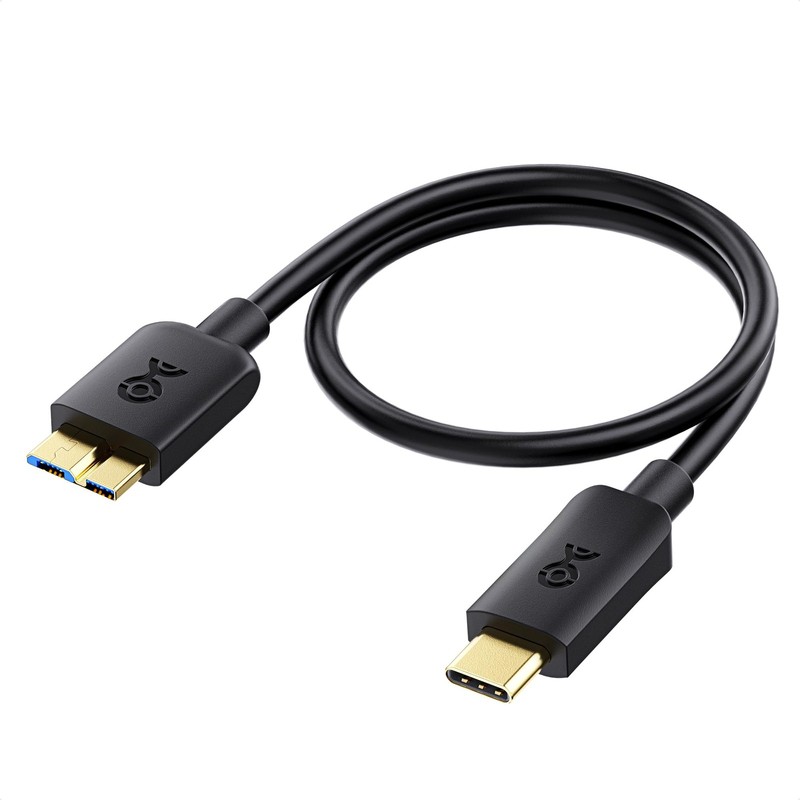 10Gbps Short USB C to Micro USB 3.0 Cable 1ft, USBC Hard Drive Cable, Micro …