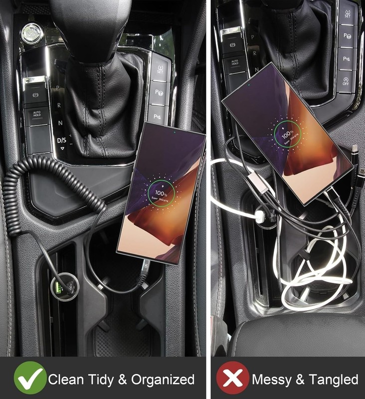 USB Type C Charger Cable Fast Charging, [2-Pack, 3ft] Coiled USB A to Type C Cha gallery