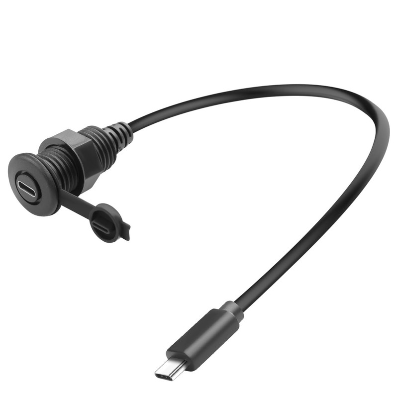 5Gbps USB C Threaded Fixed Short Cable USB Type C 3.0 Male to Female Embedded Ch