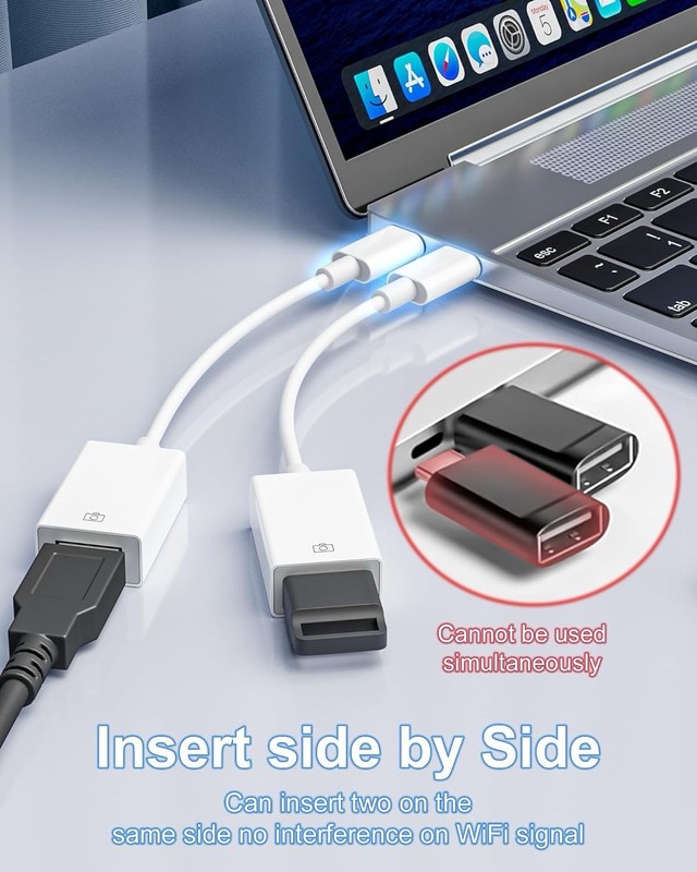 USB C to USB A Adapter, 2 Pack TypeC OTG Male to Female Converter, for MacBoo... gallery