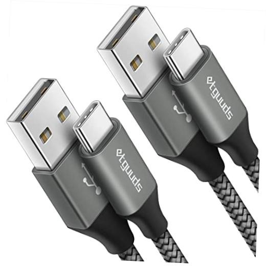 USB to USB C Cable-Pack USB A to Type C Charger Cord Fast Charging 3ft 2 Gray gallery