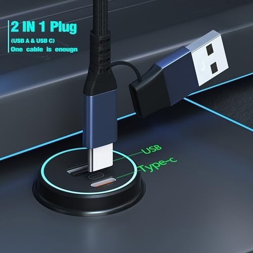3 in 2 Multi Charging Cable 5FT 60W USB C Splitter Cord, Nylon Braided PD QC Fas gallery