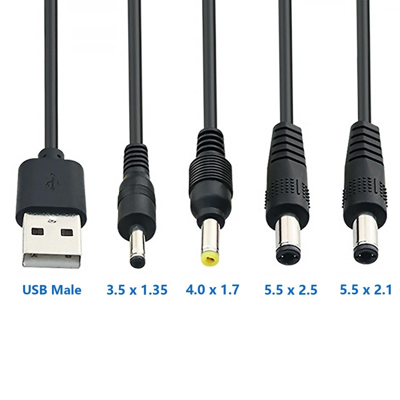 2Pcs USB A to DC 4.0mm x 1.7mm Power Cable 3FT, USB 2.0 A to DC 4.0 x 1.7mm P... gallery