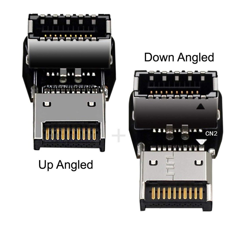 USB 3.1 Front Panel Header Male to Female Type-E Motherboard Extension 2 Pack gallery