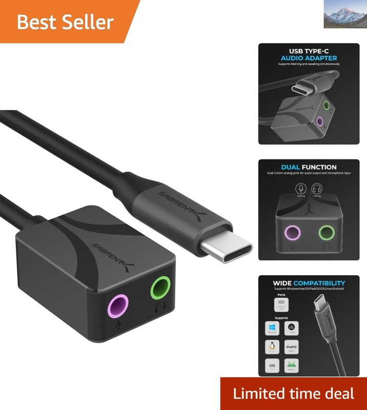 Portable USB to 3.5mm Jack Adapter – High-Quality Sound for All Devices