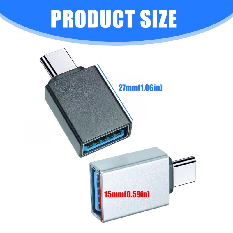 USB C Male To USB Female Adapter OTG Enabled For Photographers Professionals gallery